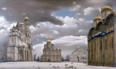 Бочаров С. П. Кремль. Соборная площадь зимой