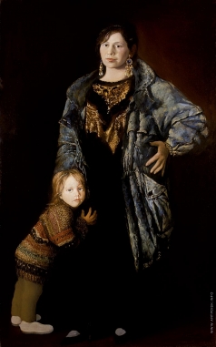 Бочаров С. П. Портрет жены с дочерью