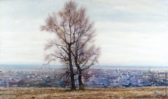 Бочаров С. П. Два дерева. Вид на Подгорный город древнего Тобольска