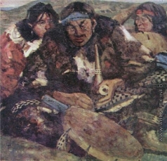 Васильев А. А. Чукотский шаман с женами