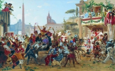 Бронников Ф. А. Карнавал в Риме