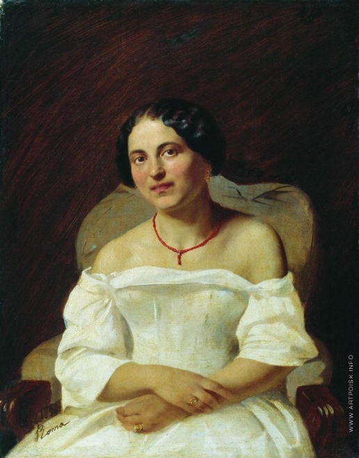 Бронников Ф. А. Портрет женщины в белом
