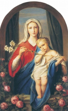 Бруни Ф. А. Богоматерь с младенцем в розах