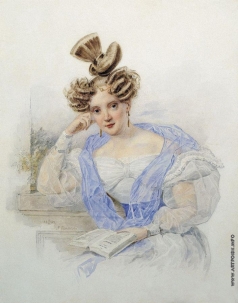 Брюллов А. П. Портрет молодой женщины с книгой