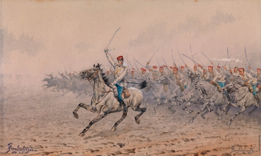 Прянишников И. П. Атака кавалерии