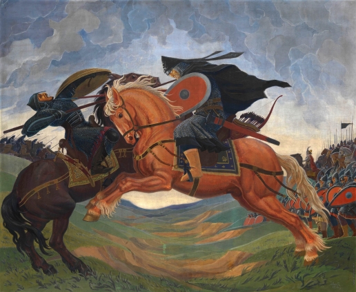 Якоби М. П. Бой между Пересветом и Челубеем перед Куликовской битвой
