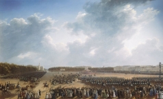Чернецов Г. Г. Парад по случаю окончания военных действий в Царстве Польском 6 октября 1831 года на Царицынском лугу в Петербурге