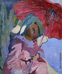 Лентулов А. В. Женщина под зонтом