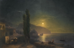 Айвазовский И. К. Восход луны над Аю-Дагом