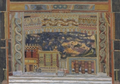 Головин А. Я. Эскиз декорации для «Электры»: Дворец Агамемнона в Микенах