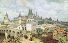 Васнецов А. М. Расцвет Кремля. Всехсвятский мост и Кремль в конце XVII века