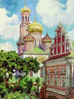 Васнецов А. М. Симонов монастырь. Облака и золотые купола
