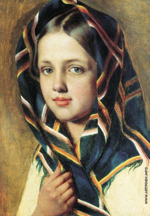 Венецианов А. Г. Девушка в платке