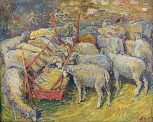 Тархов Н. А. Овцы в сарае в Перигоре
