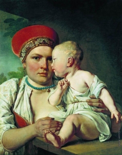 Венецианов А. Г. Кормилица с ребенком