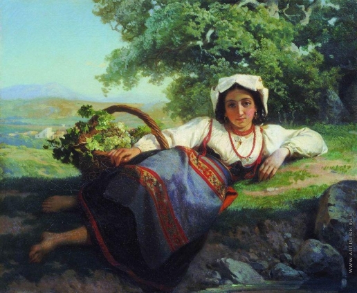 Верещагин В. П. Девушка с виноградом