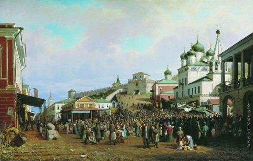 Верещагин П. П. Рынок в Нижнем Новгороде