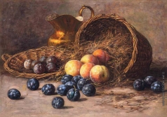 Гирв А. А. Натюрморт с персиками и сливами
