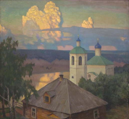 Гермашев М. М. Пейзаж с церковью