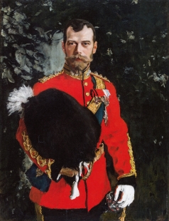 Серов В. А. Император Николай II, полковник Королевского шотландского драгунского полка