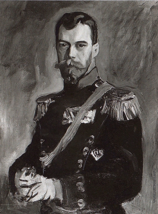 Серов В. А. Портрет императора Николая II в мундире 80-го пехотного генерал-фельдмаршала князя А.И. Барятинского Кабардинского полка