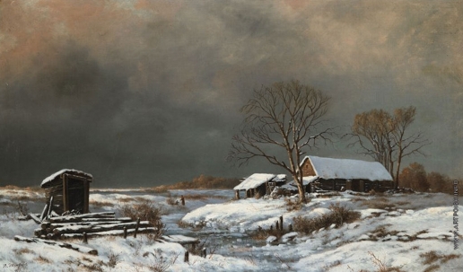 Экгорст В. Е. Зимний пейзаж с домом