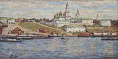Петровичев П. И. Вид на Костромской Кремль через реку Волга
