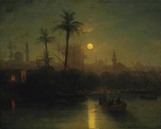 Айвазовский И. К. Вид на Цитадель Саладина с берегов Нила