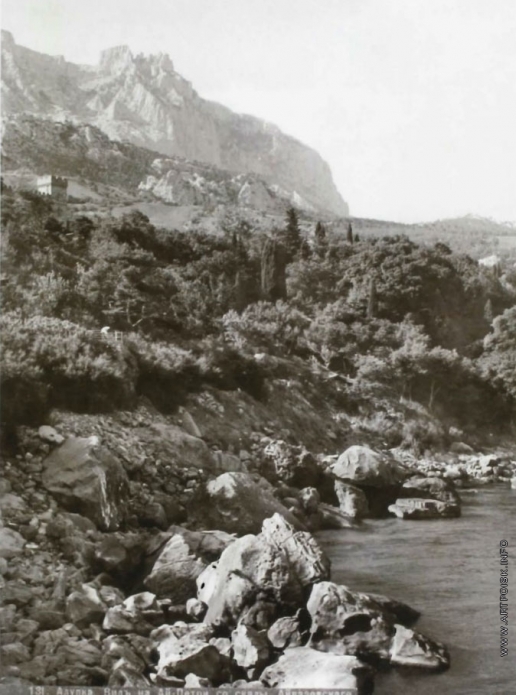 Сокорнов В. Н. Алупка. Вид на Ай-Петри со скалы Айвазовского