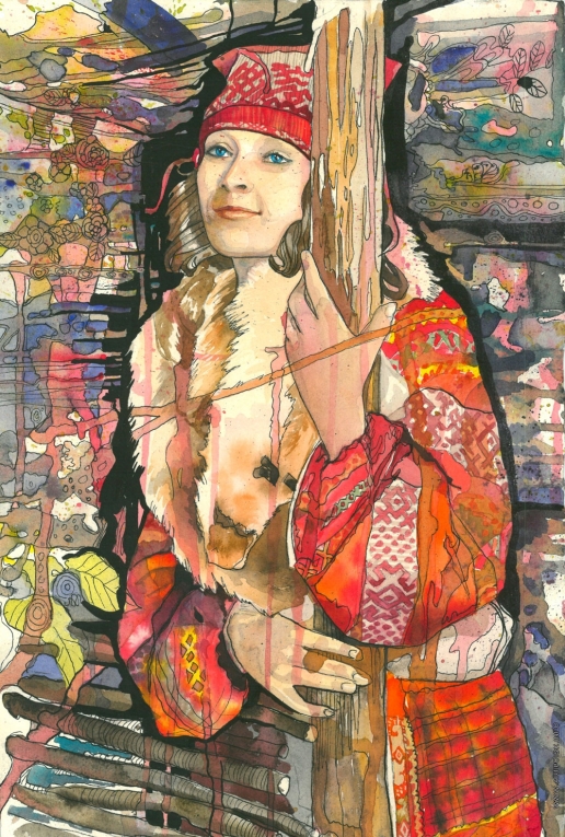Барковская М. Е. Портрет Марины в народном костюме