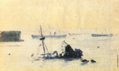 Верещагин В. В. После морского боя. Затопленный испанский флот. Этюд