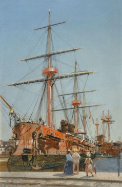 Гриценко Н. Н. Броненосный крейсер I ранга «Адмирал Корнилов» во время постройки в Сен-Назере, в Бретани