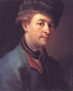 Дрождин П. С. Портрет молодого человека в голубом кафтане (Автопортрет?)