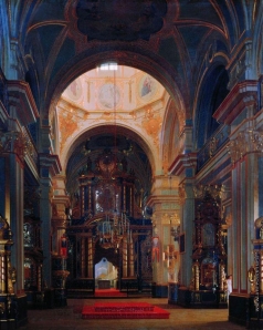 Зарянко С. К. Внутренний вид Никольского собора в Петербурге