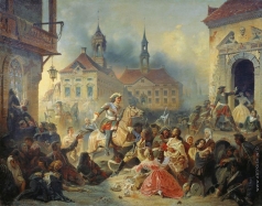 Зауервейд Н. А. Петр I усмиряет ожесточенных солдат своих при взятии Нарвы в 1704 году