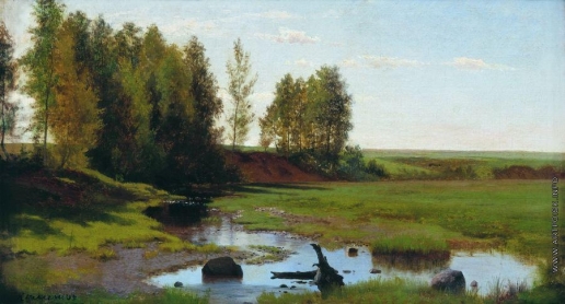 Каменев Л. Л. Летний пейзаж с ручьем
