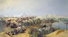 Каразин Н. Н. Переправа туркестанского отряда через Аму-Дарью в 1873 году