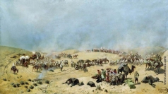 Каразин Н. Н. Хивинский поход 1873 года. Переход Туркестанского отряда через мёртвые пески к колодцам Адам-Крылган