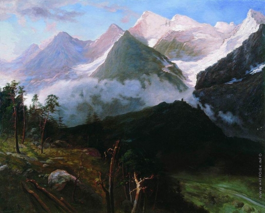 Киселев А. А. Горный пейзаж (Кавказские вершины)