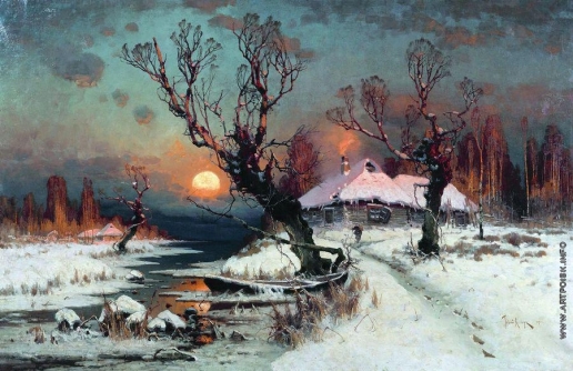 Клевер Ю. Ю. Закат солнца зимой