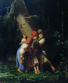 Корзухин А. И. Крестьянские девочки в лесу