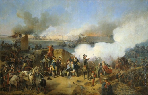 Коцебу А. Е. Штурм крепости Нотебург 11 октября 1702 года