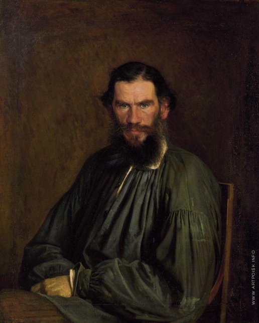 Крамской И. Н. Портрет писателя Льва Николаевича Толстого