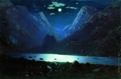 Куинджи А. И. Дарьяльское ущелье. Лунная ночь. 1890-