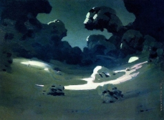 Куинджи А. И. Пятна лунного света в лесу. Зима. 1898-