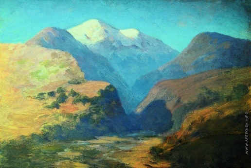 Куинджи А. И. Снежные вершины гор. Кавказ. 1890-