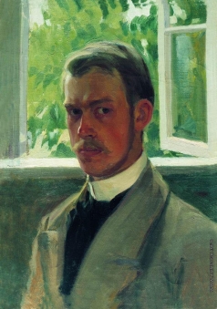 Кустодиев Б. М. Автопортрет у окна