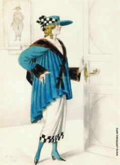 Кустодиев Б. М. Эскиз женского костюма