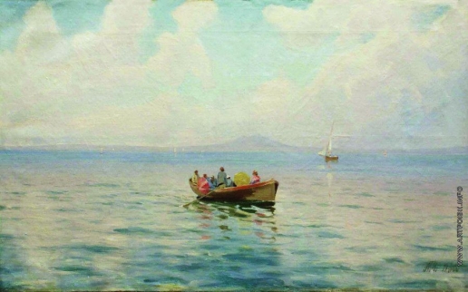 Лагорио Л. Ф. Вид на море с лодкой
