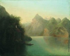 Лагорио Л. Ф. Горный пейзаж с озером